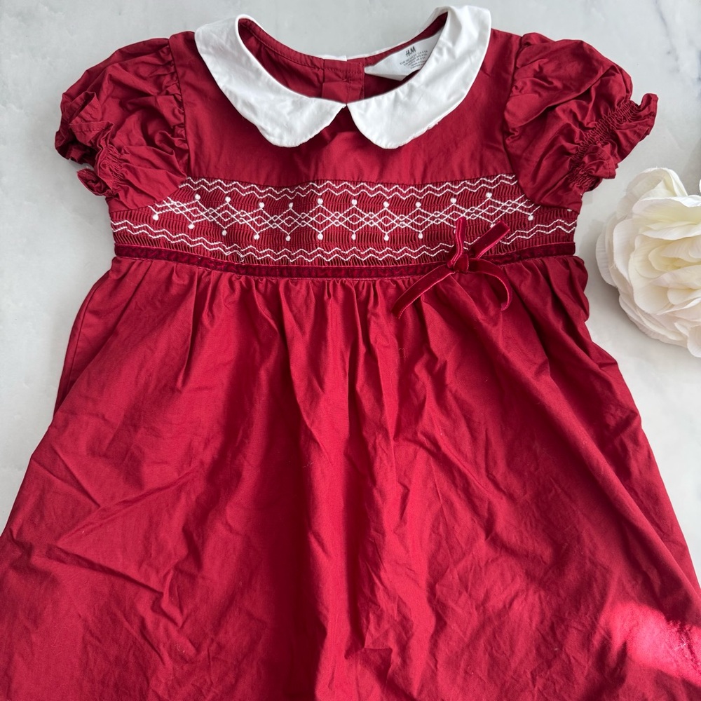 H&M toddler  red cotton dress size 5T